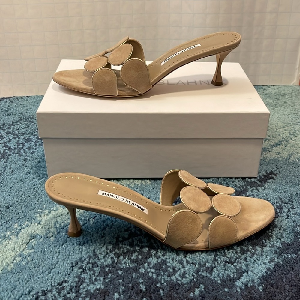 Manolo Blahnik Haribalmu Slides NWT - Picture 4 of 8